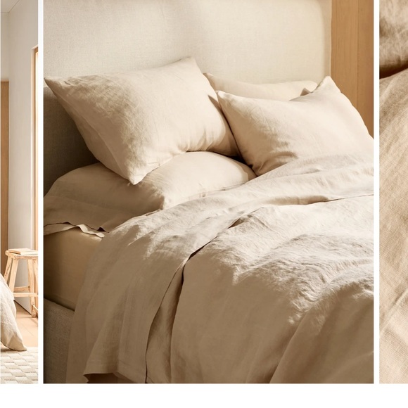 NEW Quince European Linen Cream Duvet Cover - Picture 4 of 6